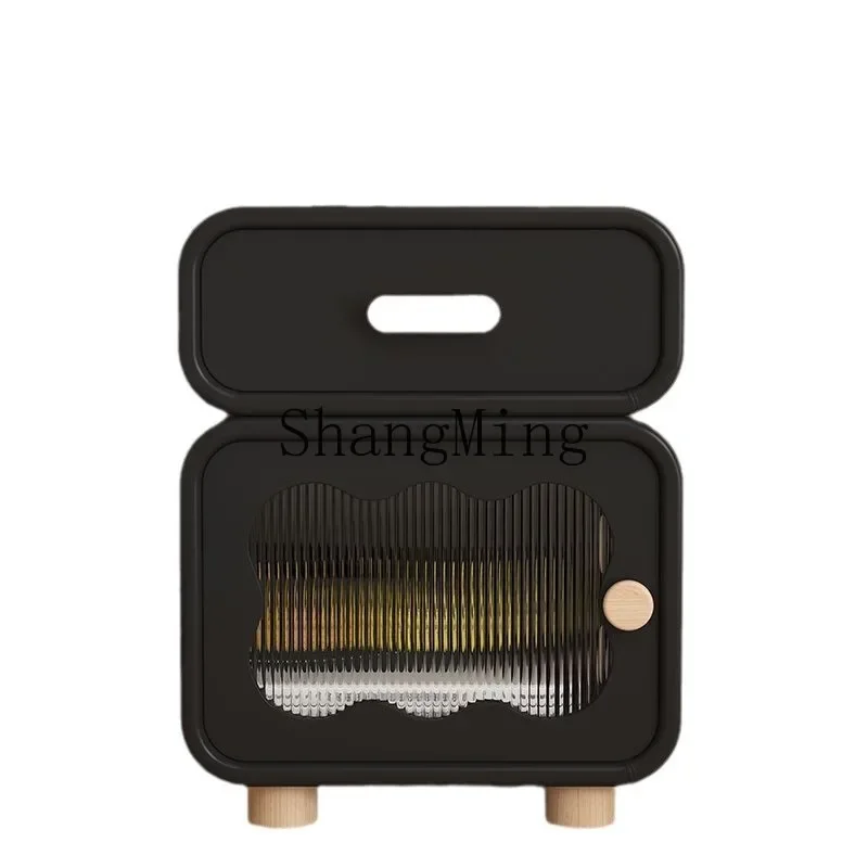 

ZYY household cream wind creative solid wood bedroom bedside table expensive small storage cabinet