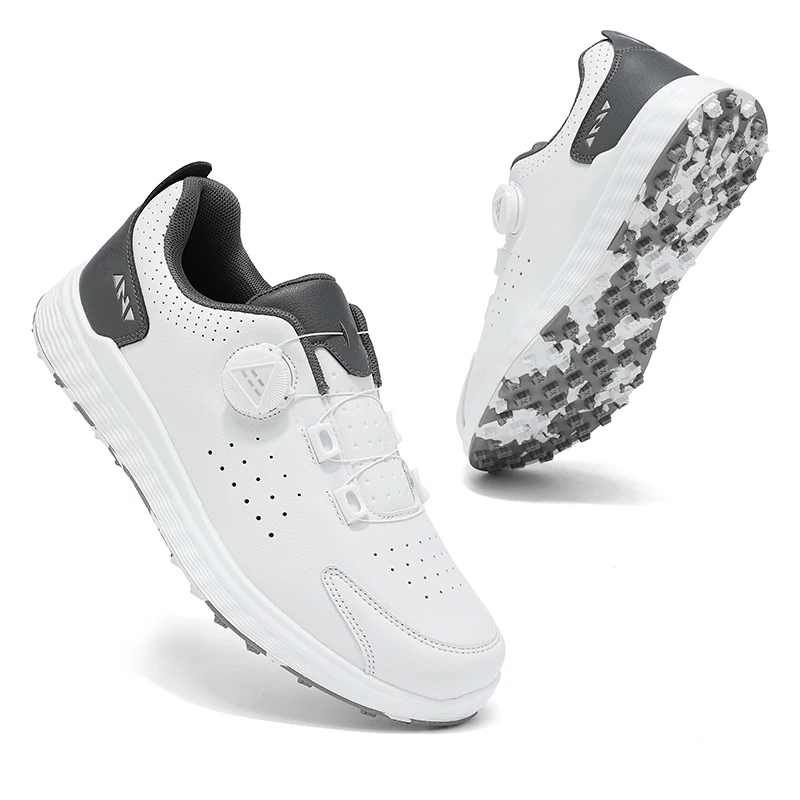 

Мужские кроссовки для гольфа, простые, без шипов, противоскользящие, удобные и легкие, подходят для занятий спортом на открытом воздухе, повседневной носки и походов.