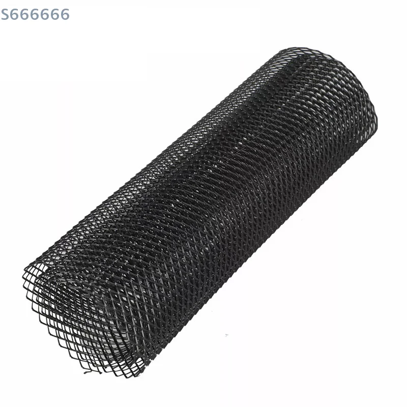 

100cmx33cm Aluminum Alloy Grille Mesh Roll Automotive Grille Insert Bumper Rhombic Hole Black Car Grill Mesh Sheet
