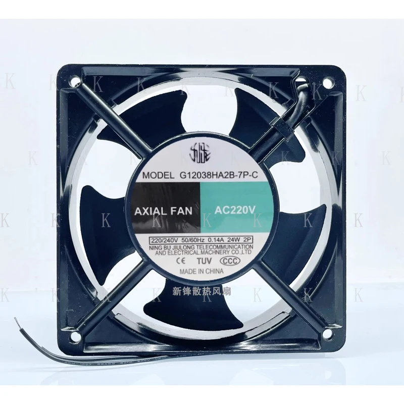 

C FOR G12038HA2B-7P- wbr/ C 220V 0.14A 12CM 2-Wire Cabinet Cooling Axial Fan