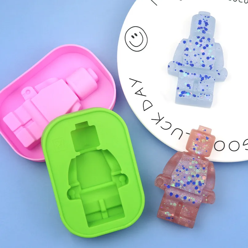 Building Block Series Silicone Chocolate Mold Children's Complementary Food, Single Robot XG660