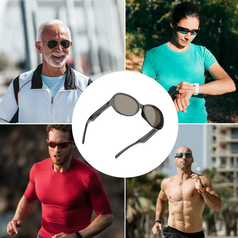 Smart Sunglasses For Men UV Protection Sports Glasses With Bone Conduction Technology High-Performance Wireless UV Block Outdoor