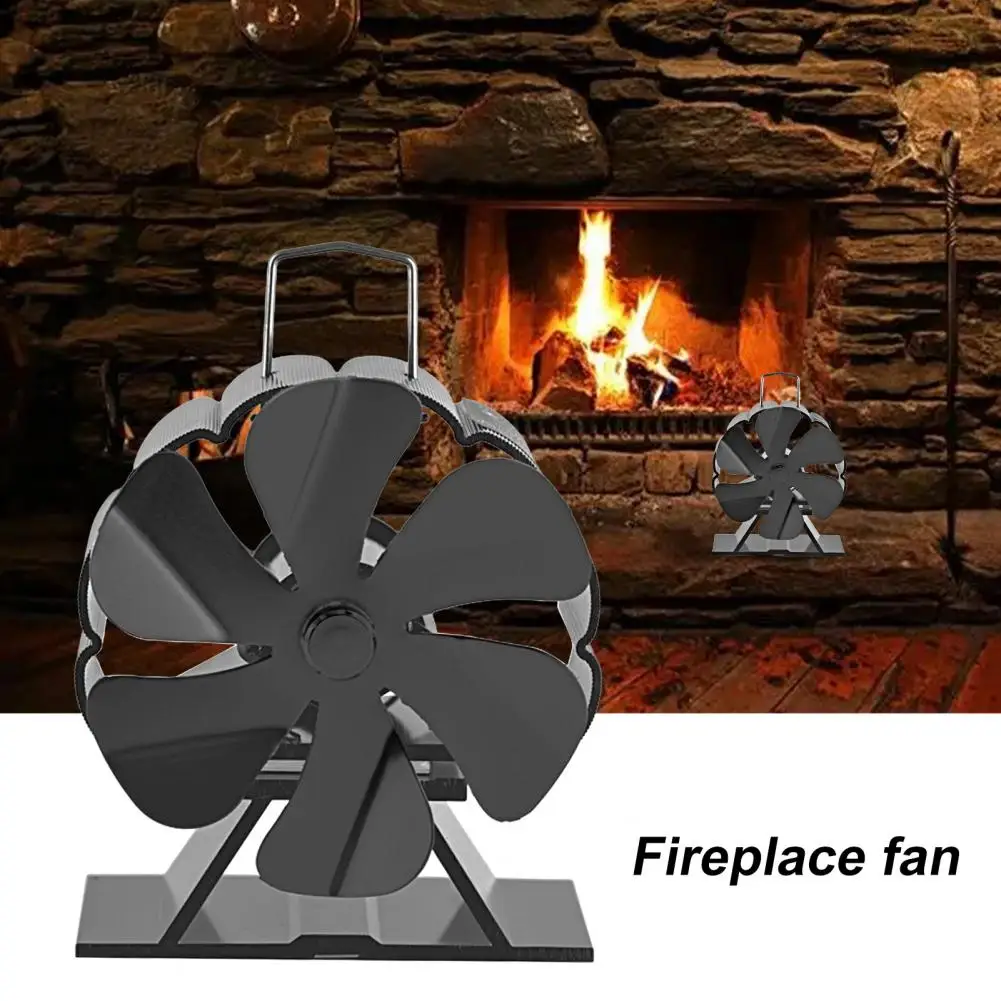 Stove Fan No Battery Required Rustproof Keep Warm Aluminum Alloy Efficient Heat Distribution Fireplace Stove Fan Home Supplies