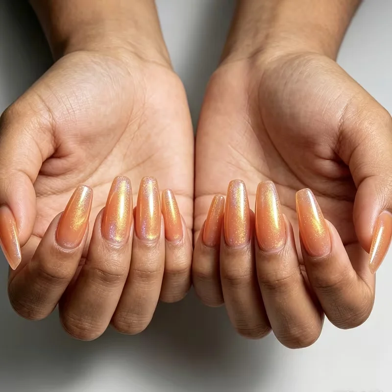 Xiaoks Sunset Orange Mermaid F - Nail Art Orange ulasan dan harga