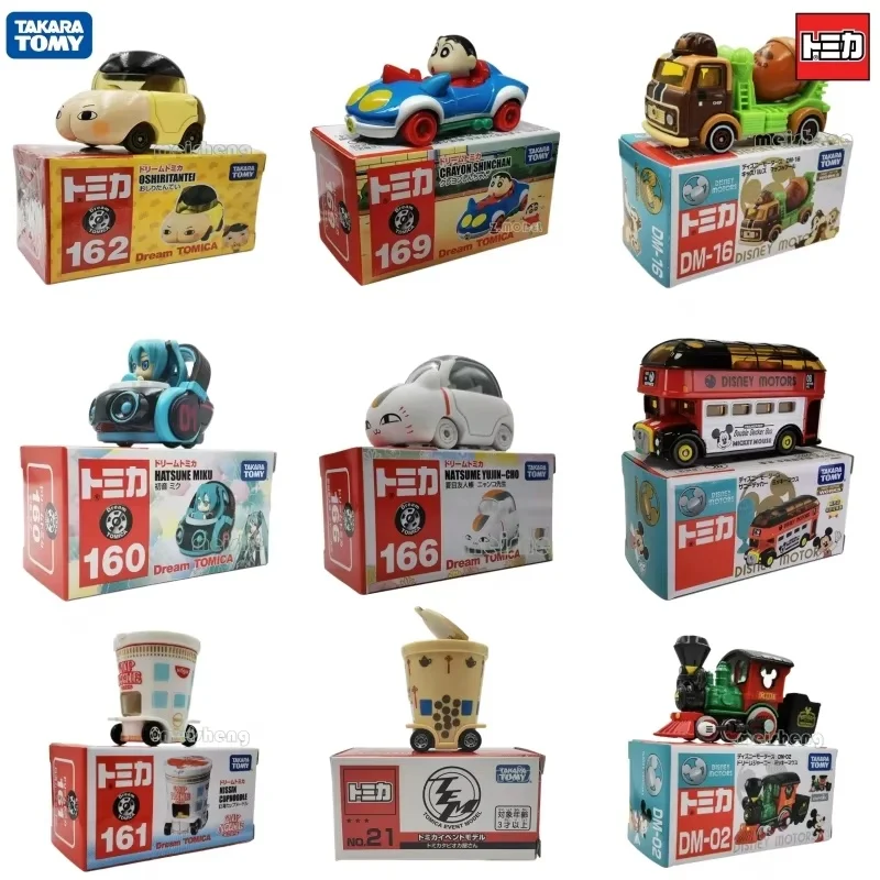 Takara Tomy TOMICA Dream Cartoon Series Mini Car Pikachu Mickey Hatsune Miku Kitty Mario Vehicle Toy Fashion Collectible Gift