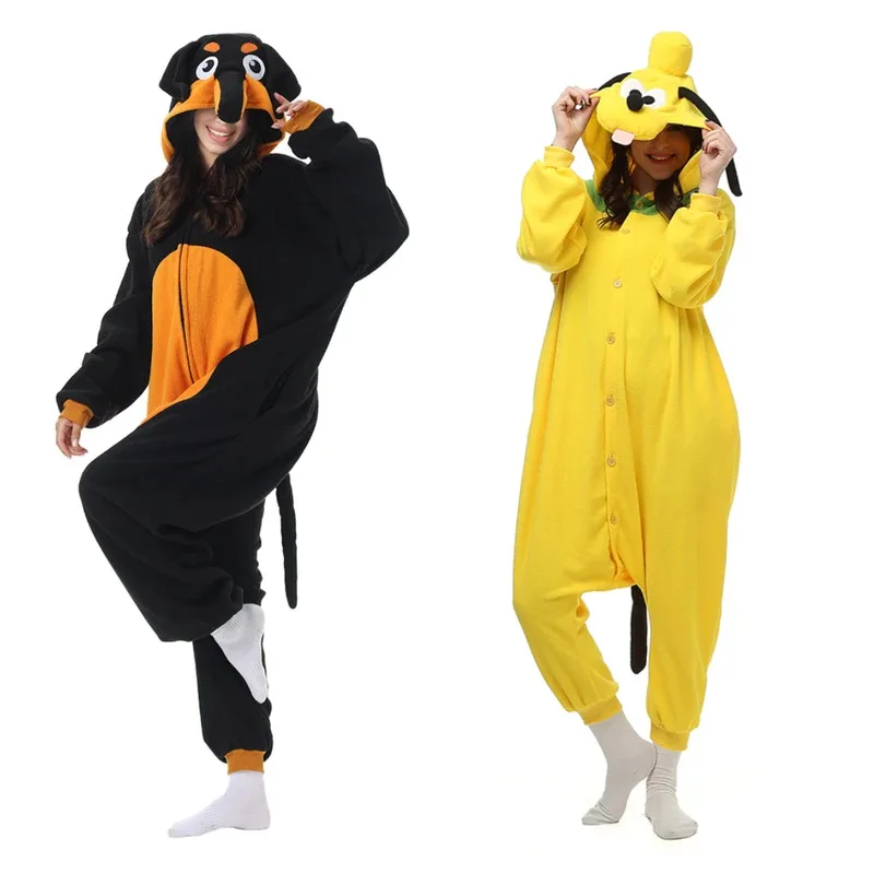 

Onesieshow Animal Kigurumi Pyjamas Halloween Onesie Adult Cartoon Dog Cat Parrot Pajama Cosplay Party Women Men Homewear