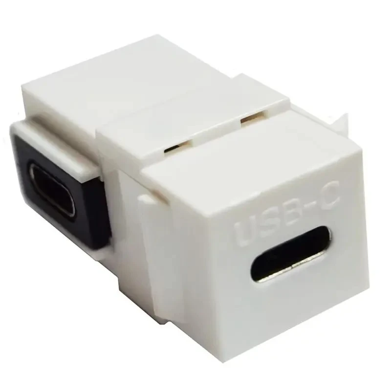 USB 3.1 Type-C Female Keystone Plug-in Socket Coupler Adapter Suitable For Wall Panel