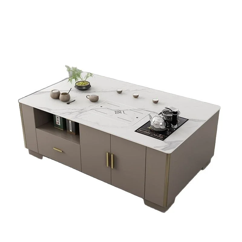 

integrated kung fu tea table tea making small apartment living room home office rock slab tea table tea table