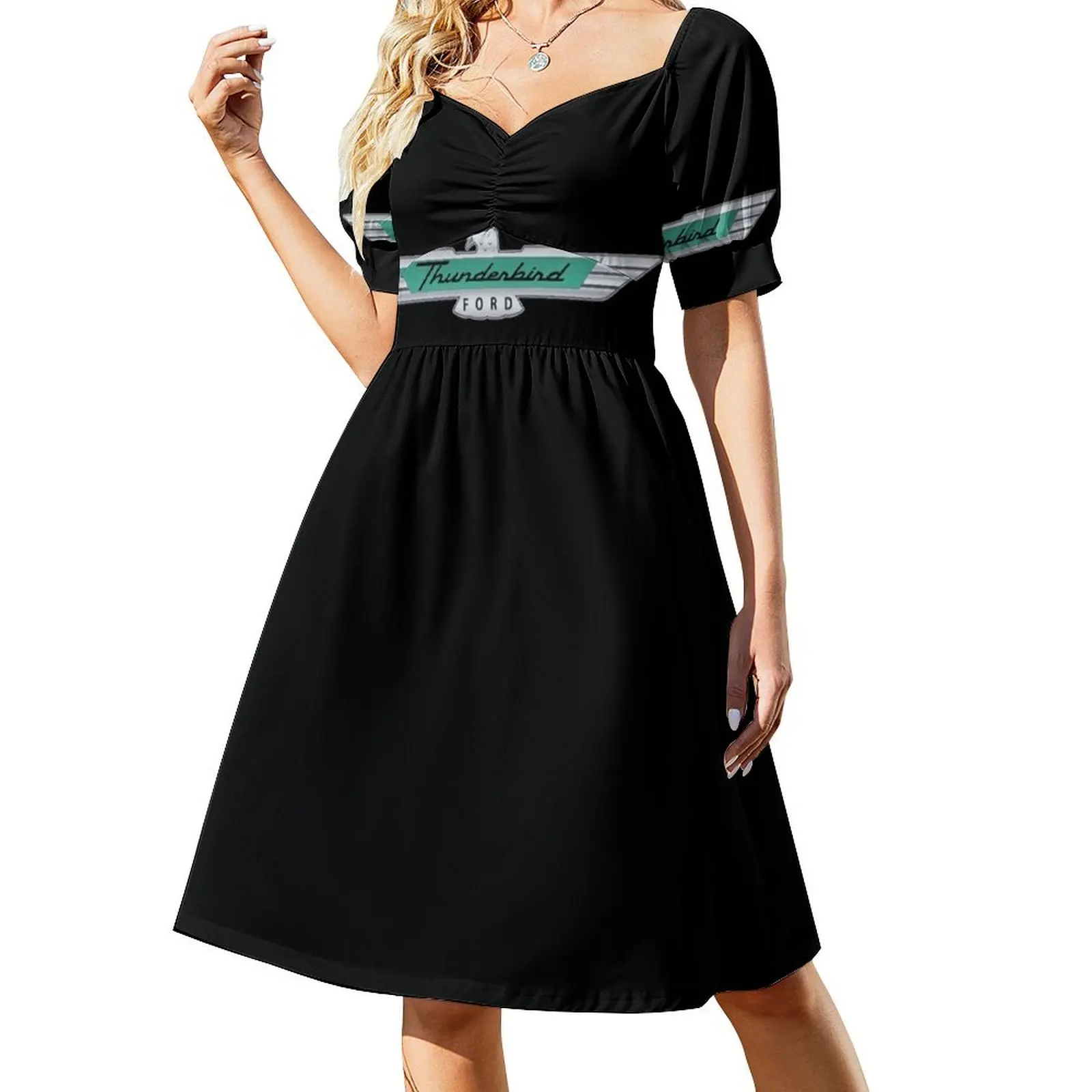 

Ford Thunderbird Emblem Classic Short-Sleeved Dress elegant and pretty women's dresses Summer women's clothing women dresses