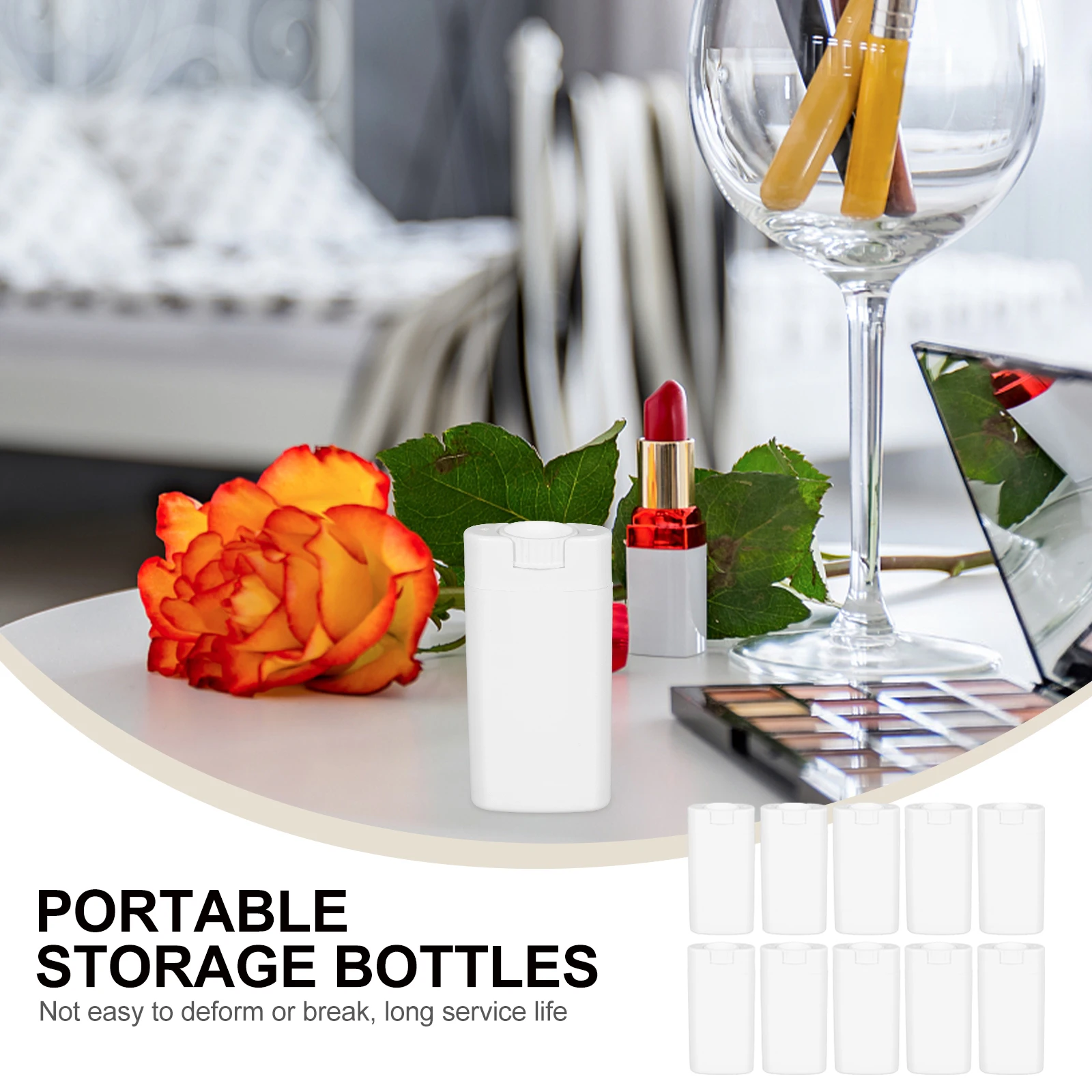 10 pçs branco vazio sub garrafa material desodorante recipiente desodorante sub recipiente garrafas de viagem recarregáveis para cremes loções