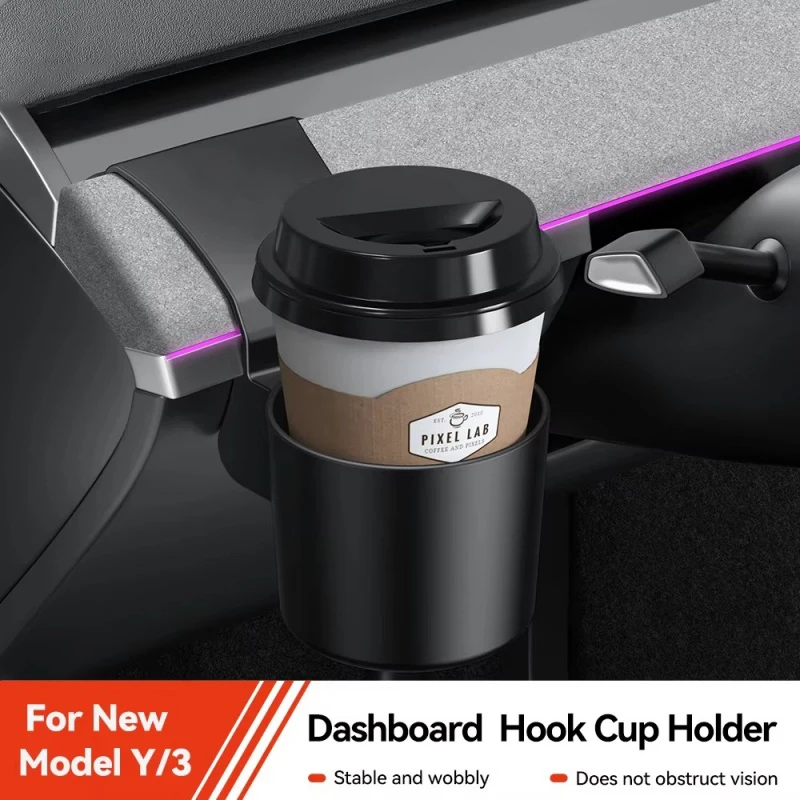 For the Older Model Tesla Model 3 Y Drive-side Instrument Cluster Hook Cup Holder PC Water Cup Holder Instrumentation Console