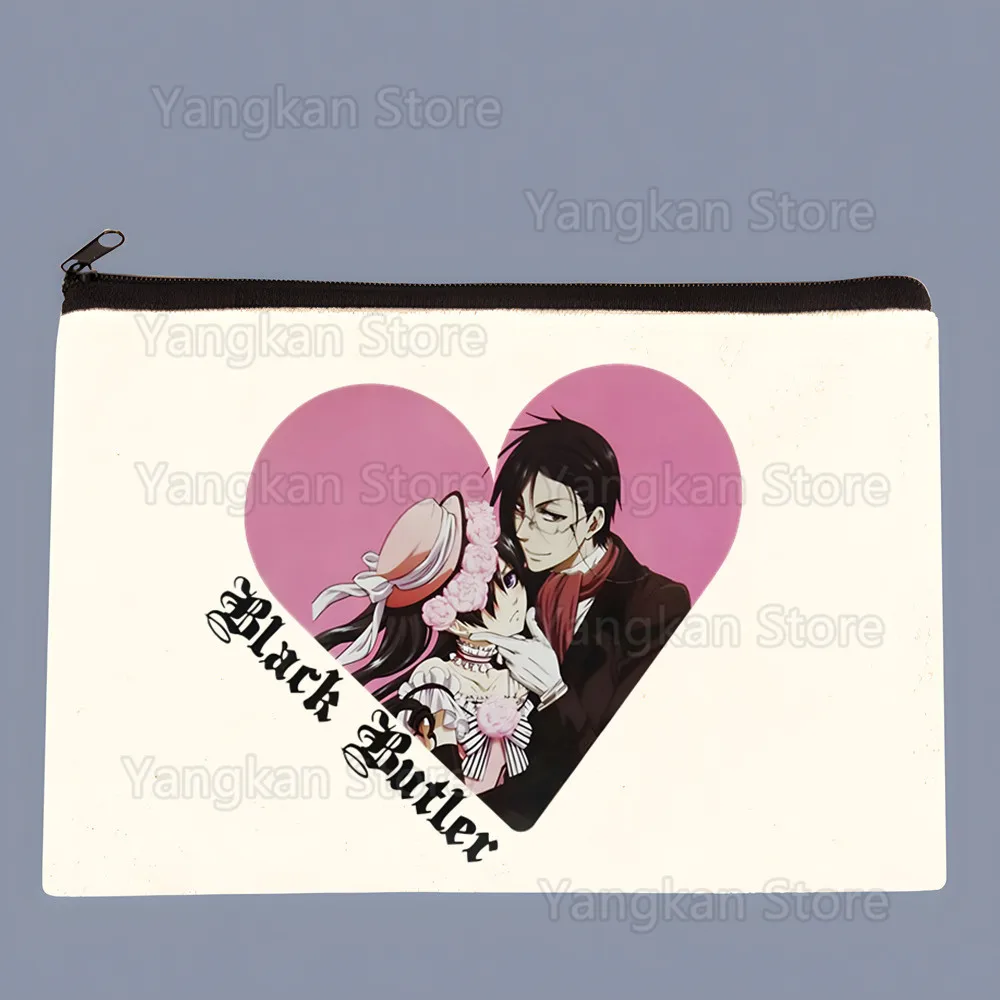 

Black Butler Canvas Coin Purse Collection Canvas Bag Small Wallet Zipper Key Bag Hand Gift