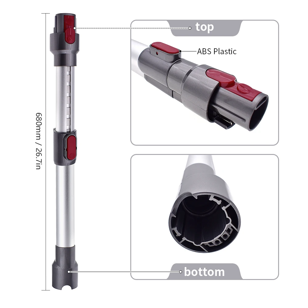تلسكوبي تمديد قضيب عصا أنبوب مستقيم موصل أنبوب ل دايسون V7 V8 V10 V11 مكنسة كهربائية يده اللاسلكي
