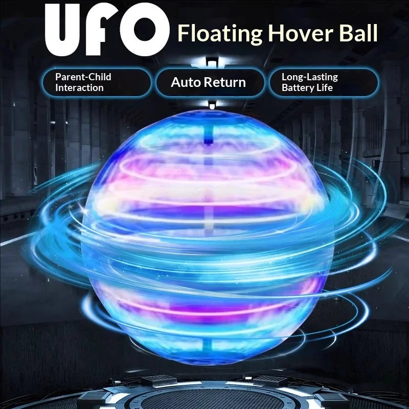 Intelligent Induction Ufo Spinning Flying Ball Glowing Cool Remote Control Flying Disc Gyroscope Children'S Toy Boy Magic Ball