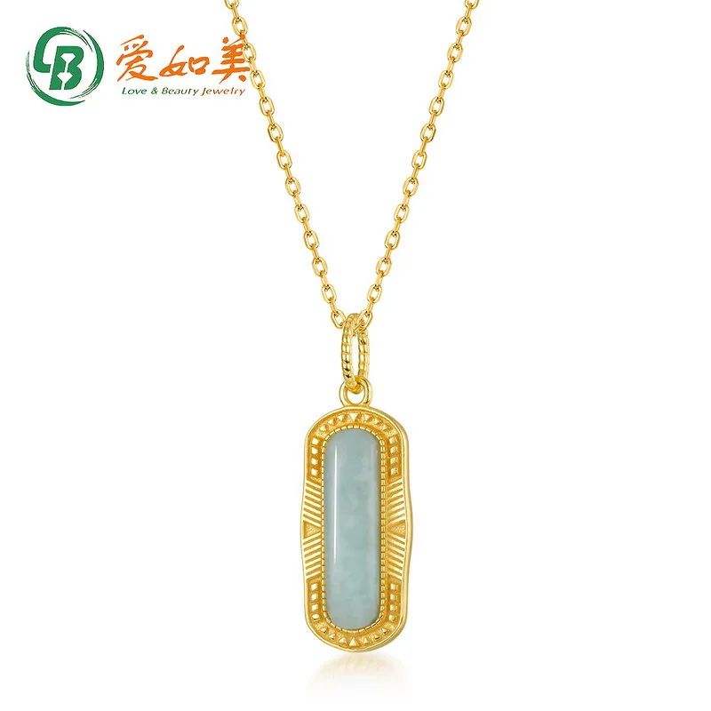 

Длинный кулон Tianhe Stone с геометрическим рисунком, новый женский полосатый 18-каратный золотой кулон PT950, платиновый посеребренный, 7-слойный золотой кулон
