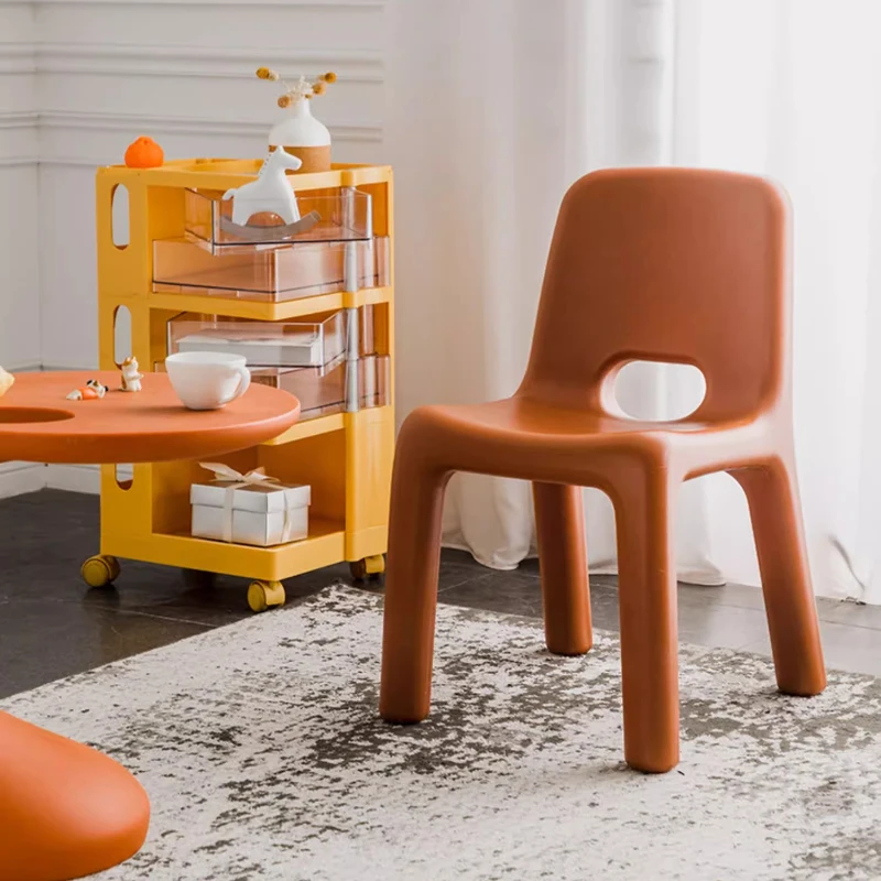 

Nordic Backrest Dining Chair Creative Thickened Plastic Chair Cafe & Modern Home Office Desk Chair Accent Furniture