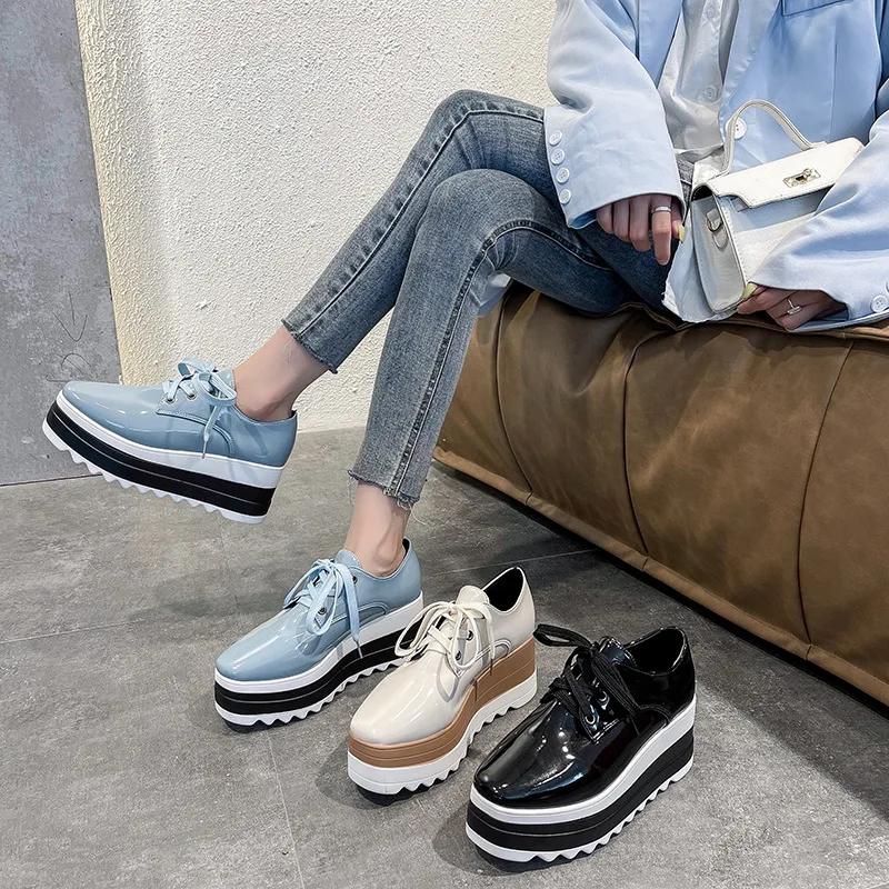 

Luxury Women Sneakers Designers Platform Shoes 2026 Women Fashion Lace-Up Casual Shoes Comfortable Chunky Women Sports Shoes New