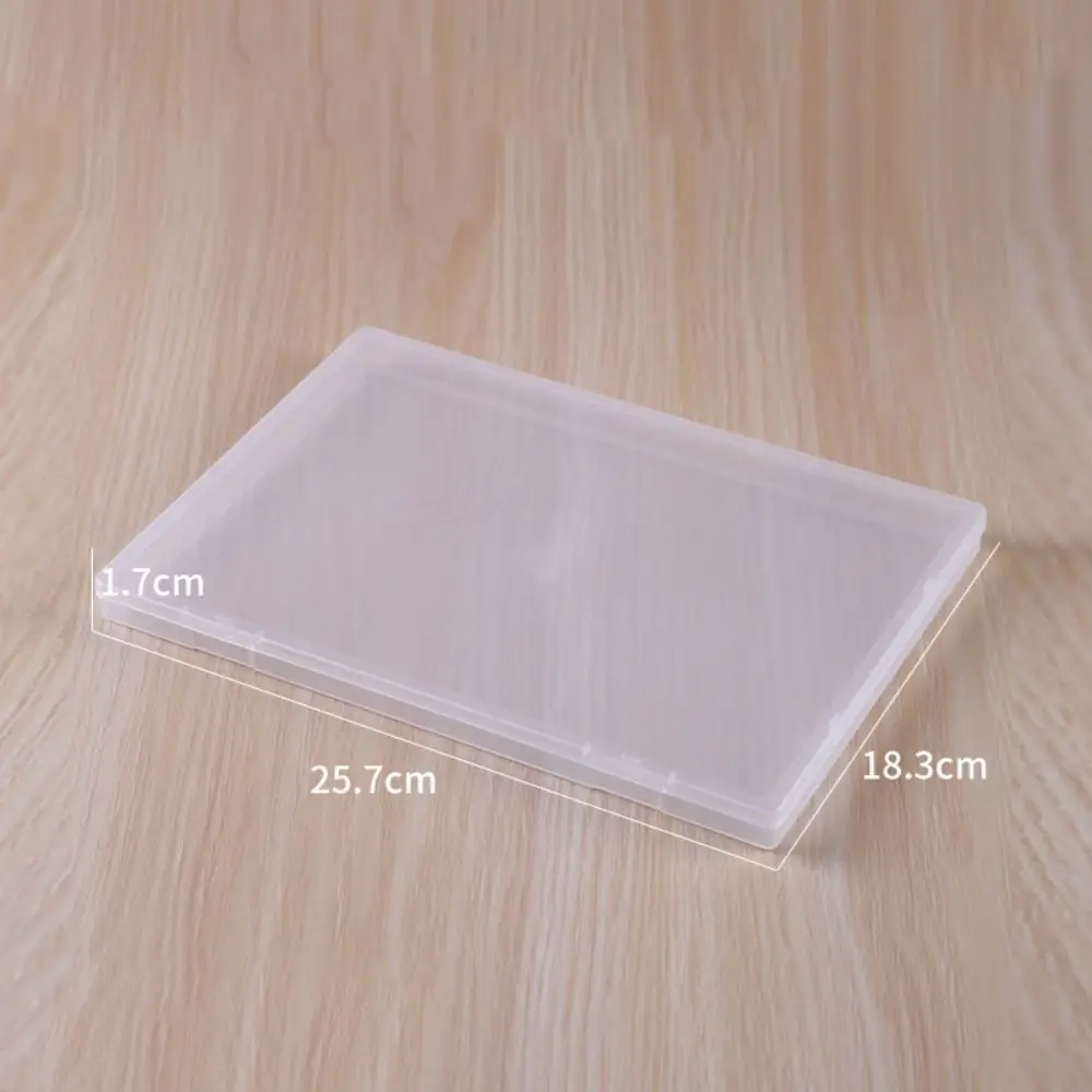 Durable Container Case Rectangular Plastic Clear Storage Box Flat Transparent Wear-resistant 4 Sizes Home Storage Products