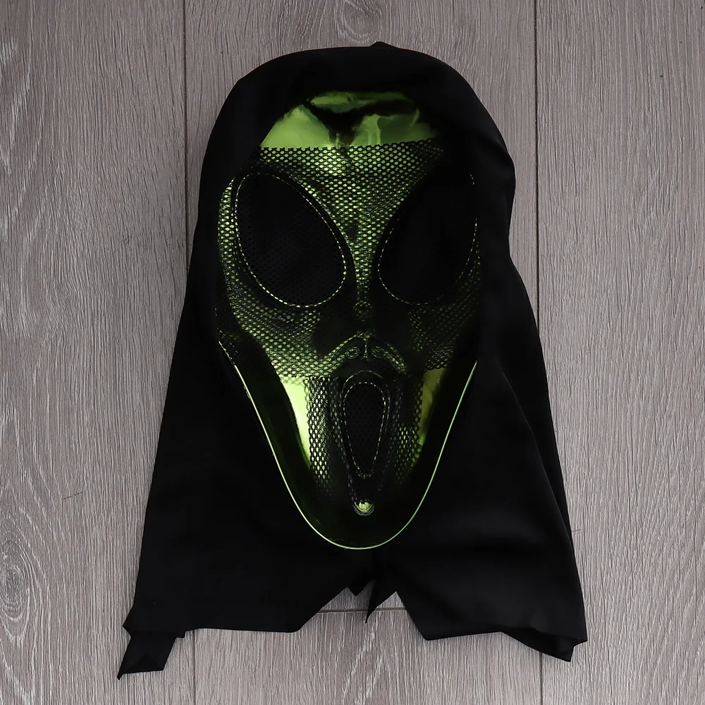 Máscara de OVNI alienígena verde, casco de plástico de monstruo alienígenas, disfraz de Halloween, Carnaval, mascarada, fiesta, accesorios de disfraz para niños y adultos