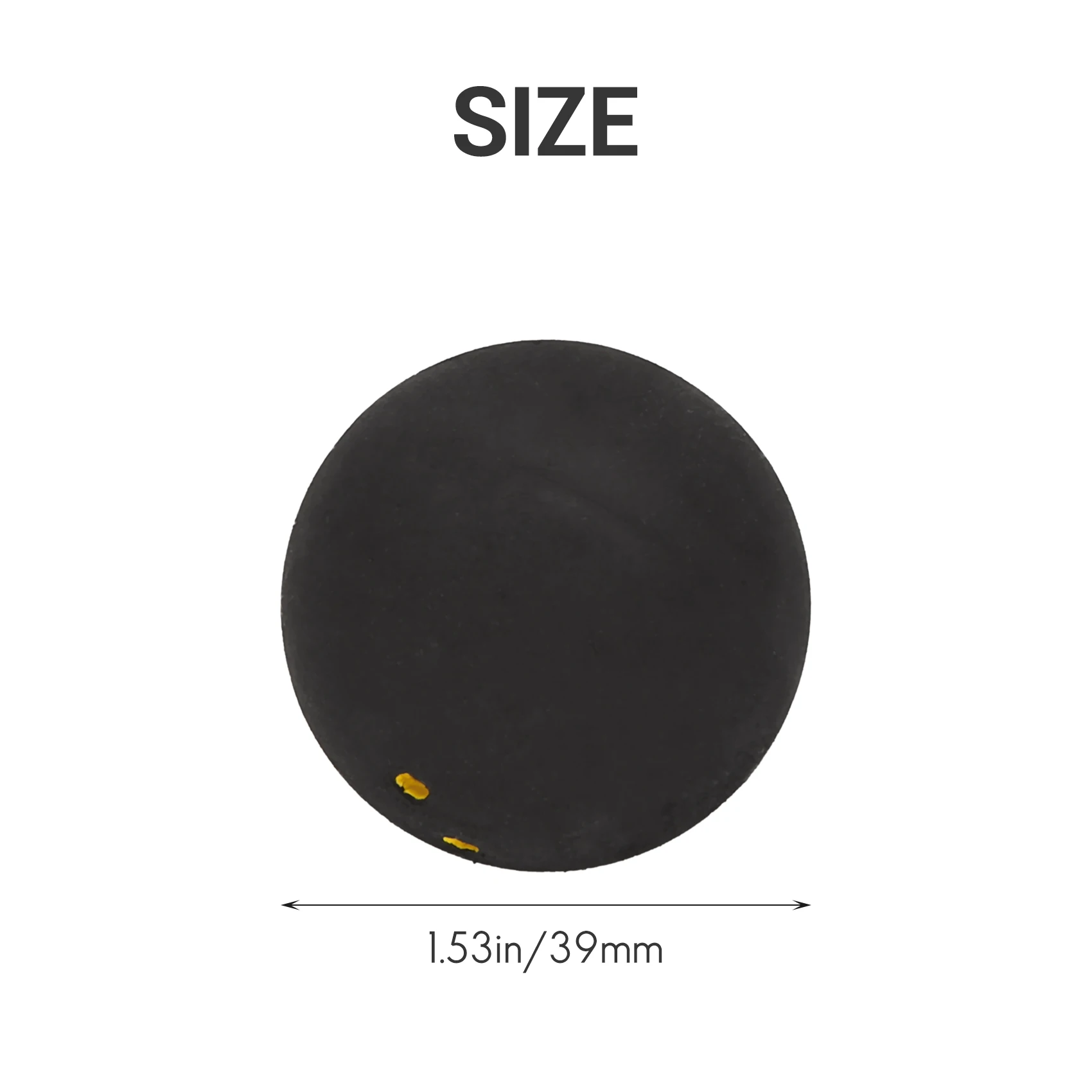 

A48F-Squash Ball Двухжелтые точки Низкоскоростные спортивные резиновые мячи Профессиональный игрок Соревнования Сквош (2 шт.)