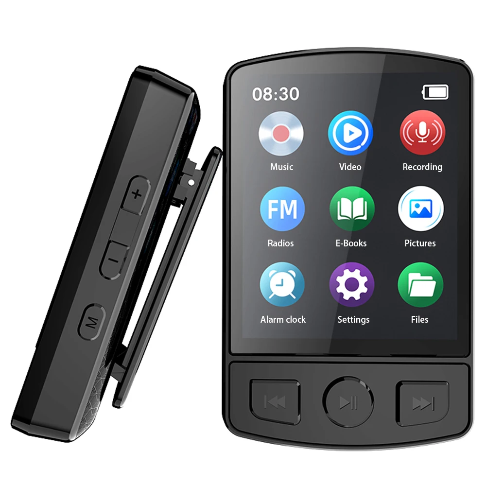 Sport Bluetooth 5.2 MP3 Music Player Clip Mini Portable MP3 Player Lossless Sound Quality with Screen FM Radio Recording