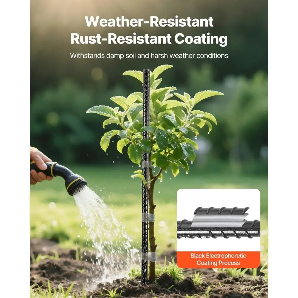 16 Inch Heavy Duty Rebar Stakes Galvanized Steel Ground Anchors for Outdoor Use Camping Gardening Landscape Support