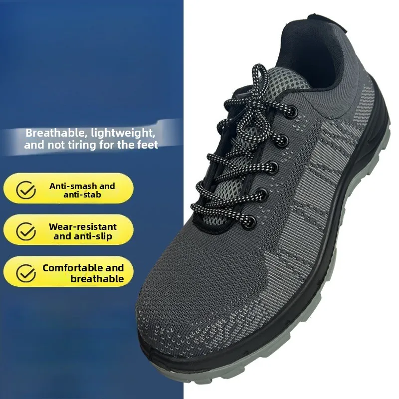 Smash-proof and Puncture-proof Deodorant and Breathable in Summer Lightweight Soft-soled Wear-resistant and Non-slip Work Shoes