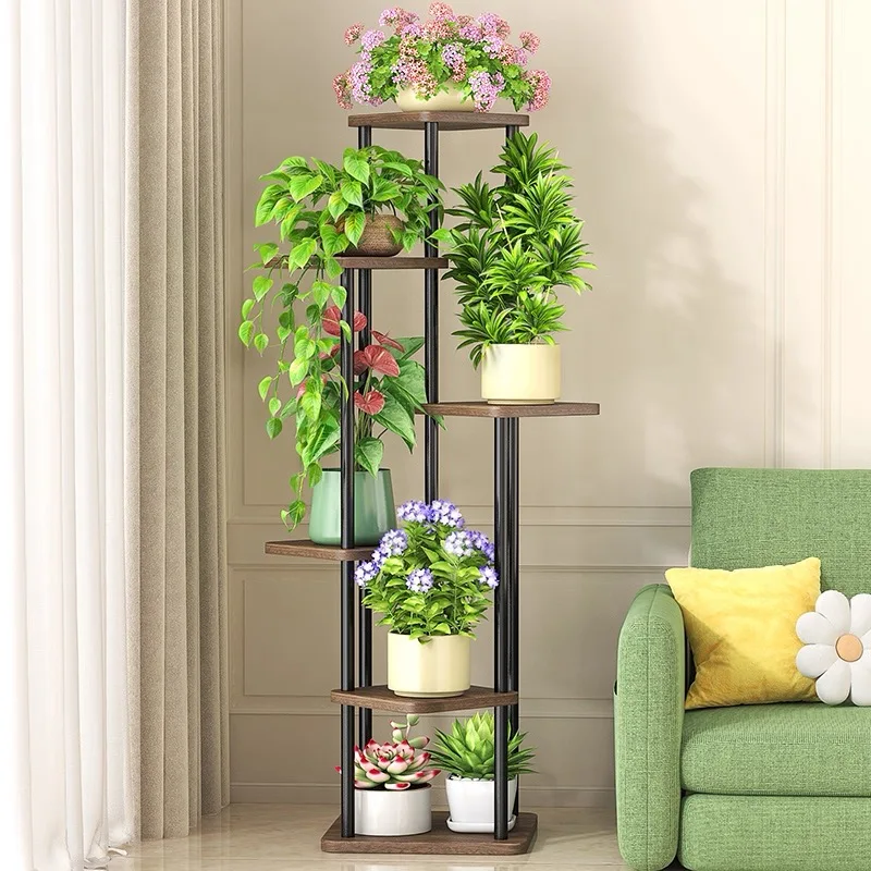 Plant Stand and Flower Stand Flowerpot Organizer Wooden Shelf Plant Holder Storage Shelf Indoor&Outdoor GardenDecor