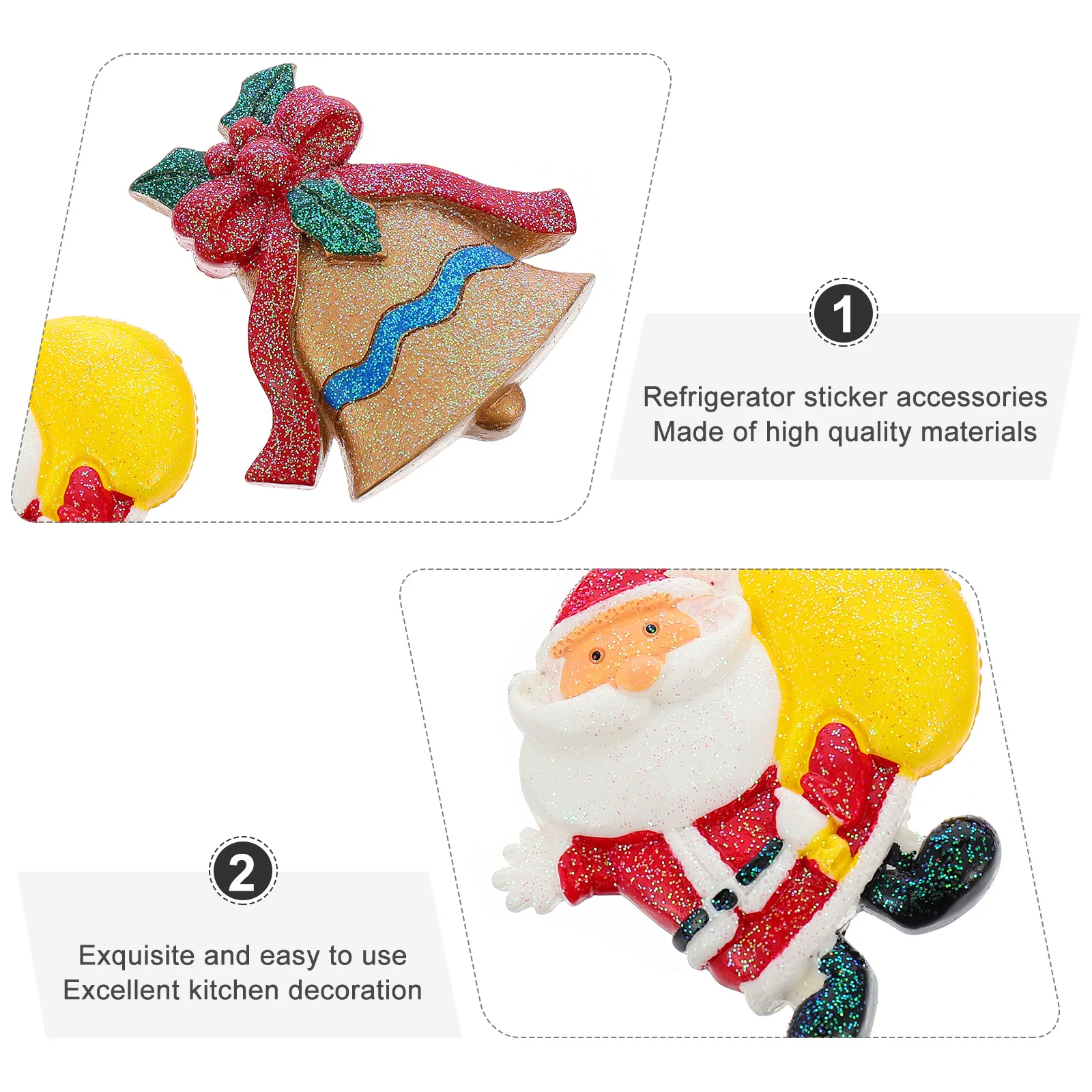 

6Pcs Christmas Style Resin Charms Xmas Themed Decoration Creative DIY Phone Case Fridge Accessories Resin Charms