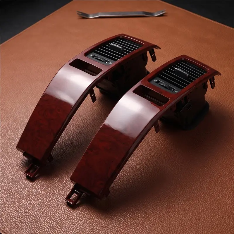 Center Dash A/C Air Vent Outlet Panel For Toyota Land Cruiser Prado 120 Car Duct Vent Grille Panel Wood Grain