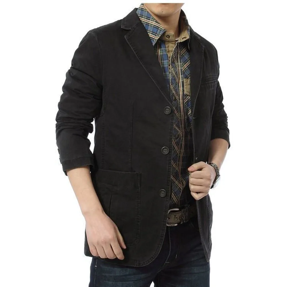 C3306 Men\'s casual loose plus size pure cotton casual wear groom suit dress