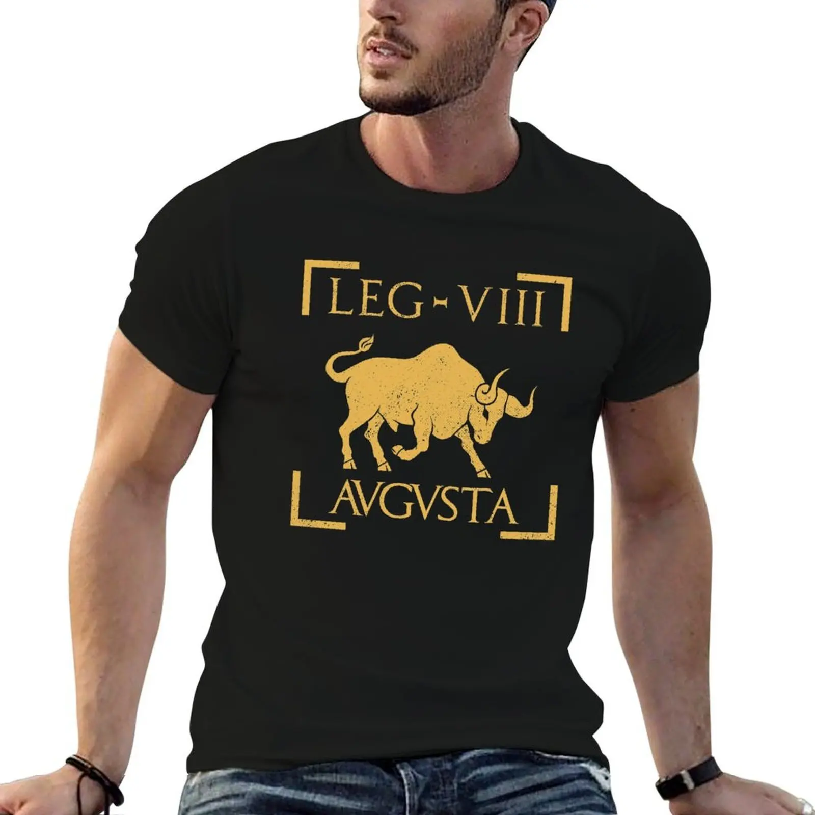 Legio VIII Augusta Bull Emblem Roman Legion T-Shirt blacks anime shirt mens clothes