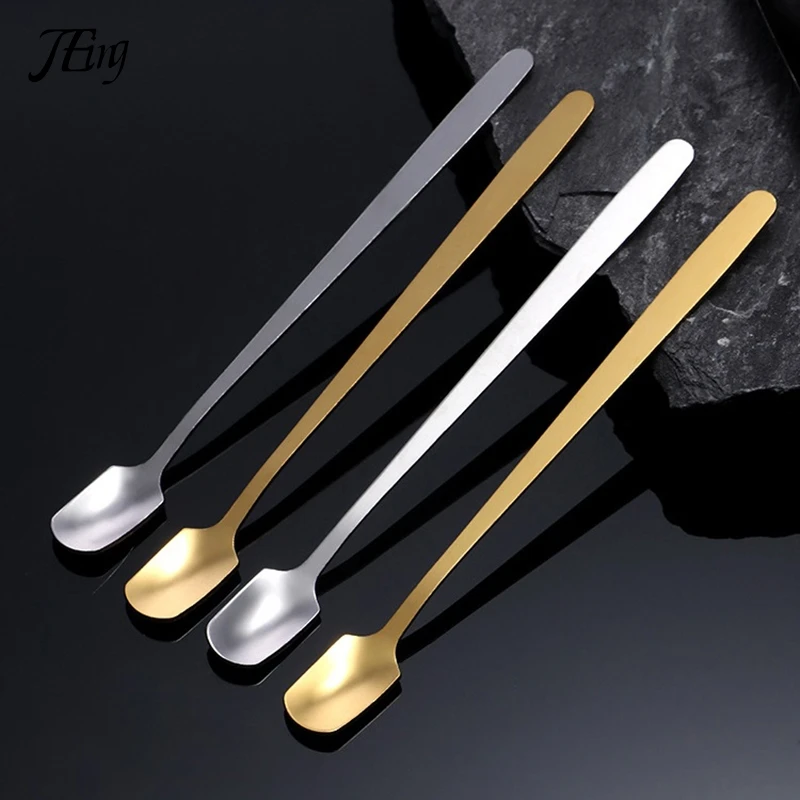 

1PCS Stainless Steel Long Handle Ice Spoon Tableware For Coffee &Tea Ice Cream Dessert Stirring Spoons Scoop