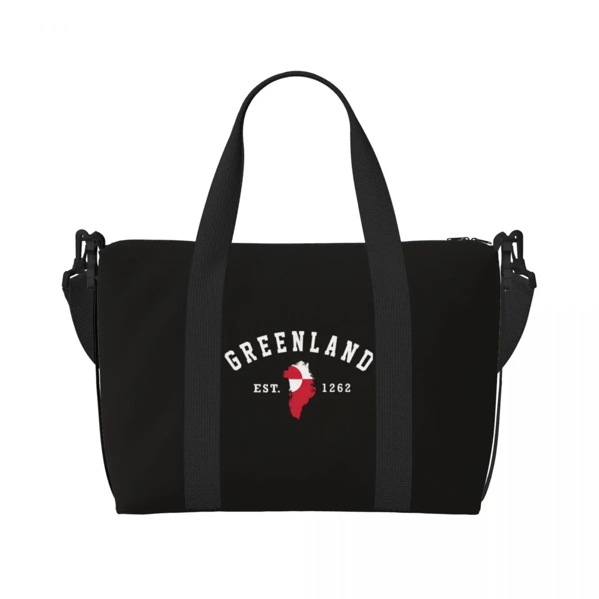 

Greenland Established 1262 Historical Identity Travel Bag Yoga Gym Bag Male Female Pattern Large Sports Fitness Bags Handbags