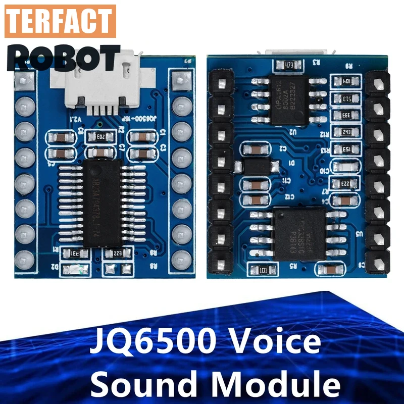 1 Pcs New JQ6500 Voice Sound Module USB Replace One To Five Way MP3 Voice Standard JQ6500 Voice Module 16M