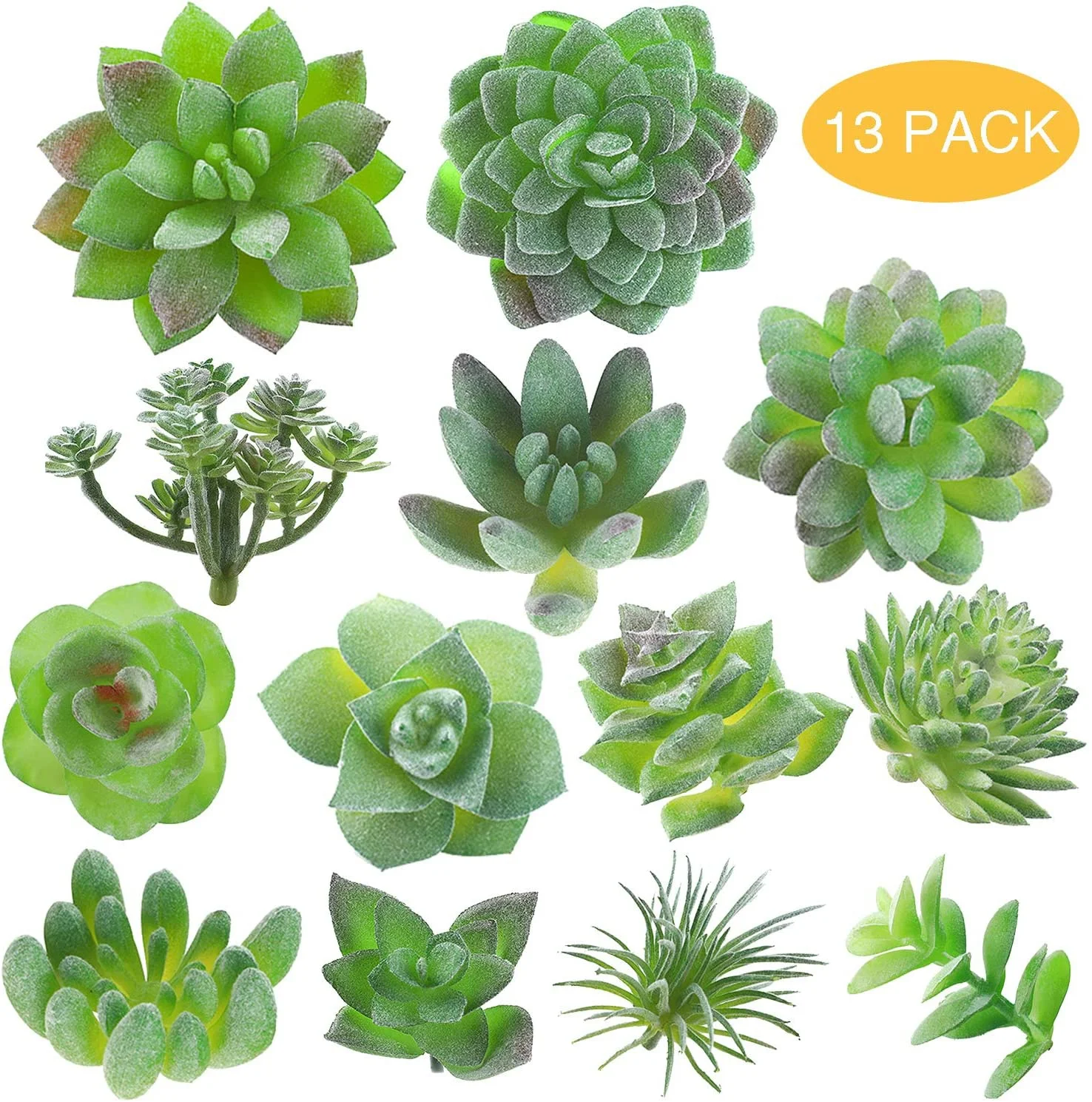 

Pack of 13Pcs Artificial Faux Succulents Plants Unpotted Bulk for Birthday Home Decor Indoor Wall Garden DIY