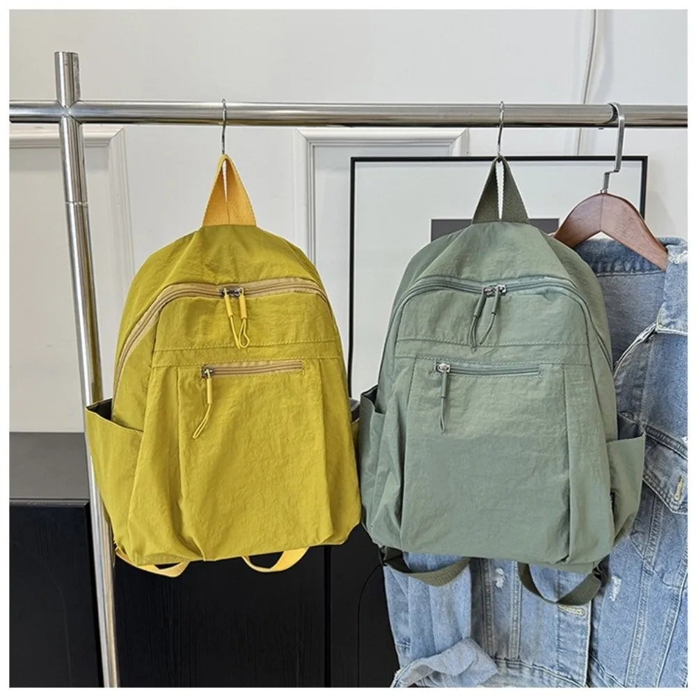 

Casual Large Capacity Backpack Multifunctional Solid Color School Bag Ultra-Light Shoulder Bag Travel