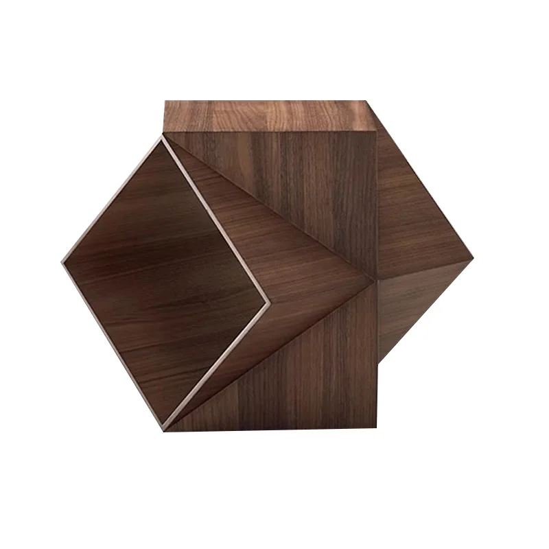 A few polyhedral corners on the side of the sofa, a mobile coffee table