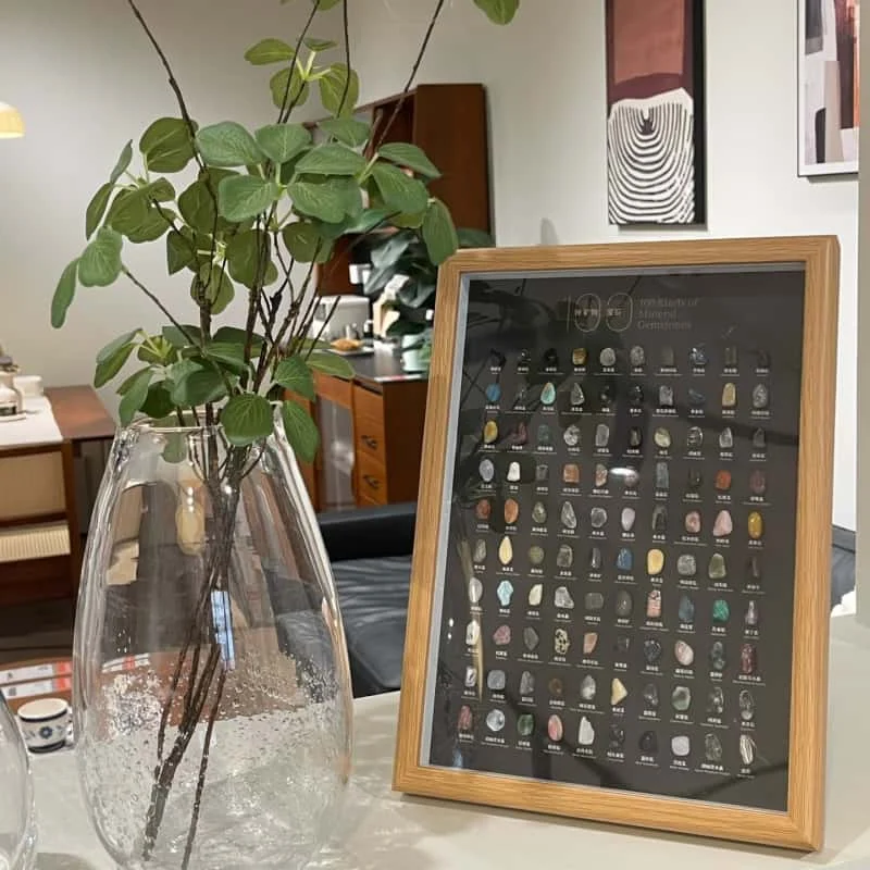 100 قطعة مجموعة العينات المعدنية بلورات طبيعية وأحجار الشفاء مصقولة متعدد الألوان حجر لتزيين المنزل هدية