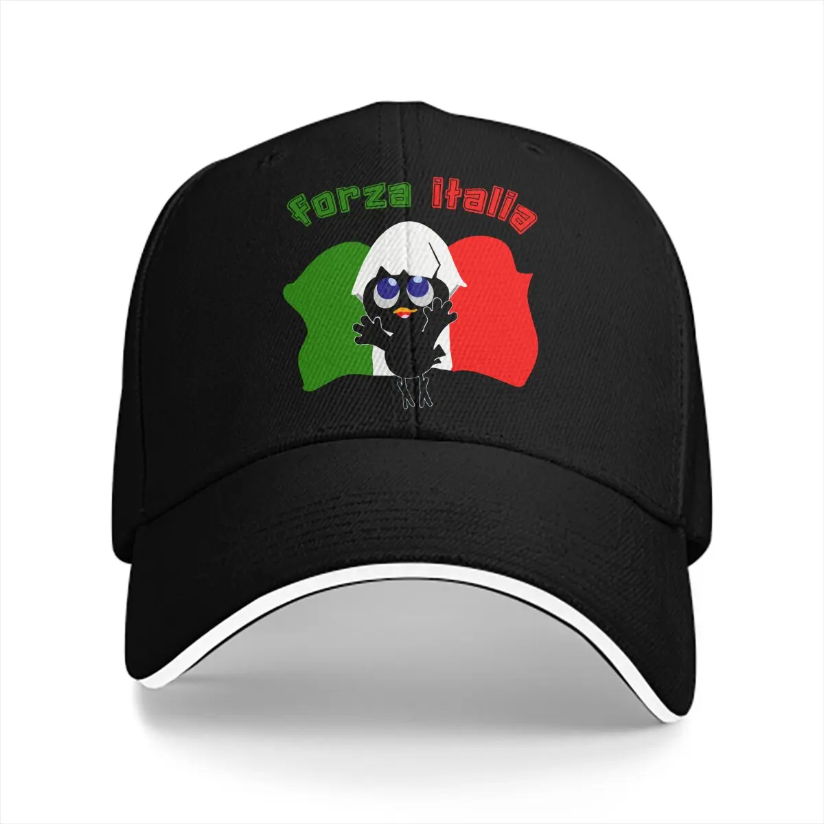 Forza Italia Essential Solid Color Baseball Caps Peaked Cap Calimero Cartoon Sun Shade Hats Men Women