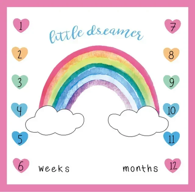 Lovely Baby Milestone Blanket Receving Background Baby Photography Blanket Props Monthly Blanket Shooting Photo New Born Props