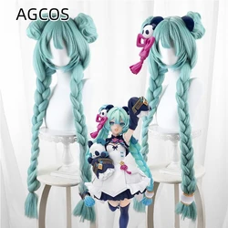 AGCOS MIKKU Panda Cosplay Wig Anime Girl Mikuku Christmas Cosplay Hair Wigs