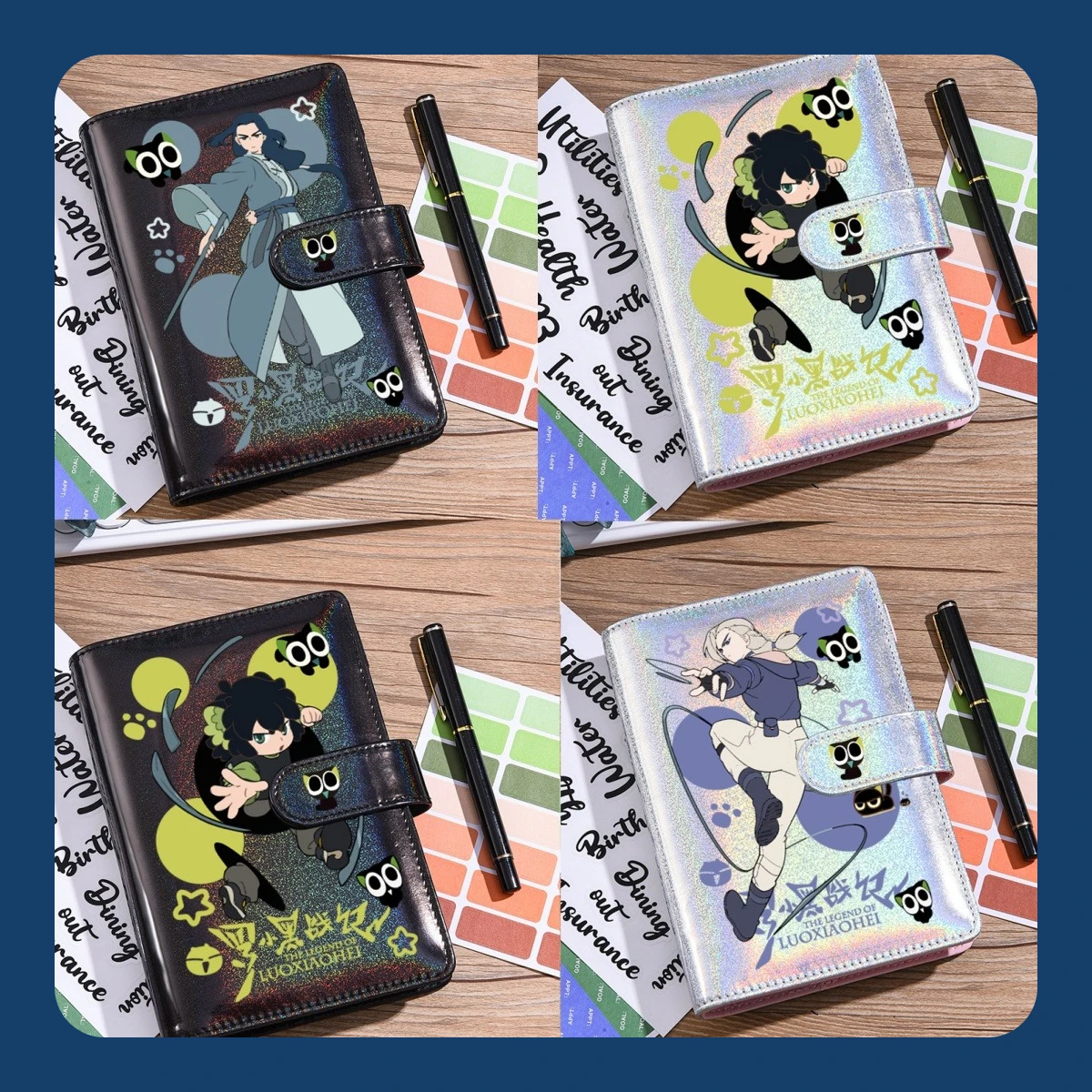 Anime The Legend of Luo Xiaohei Peripheral Notebook 19x13cm  Cover Loose Leaf Handbook  Cute Hand Ledger Journal Stationery