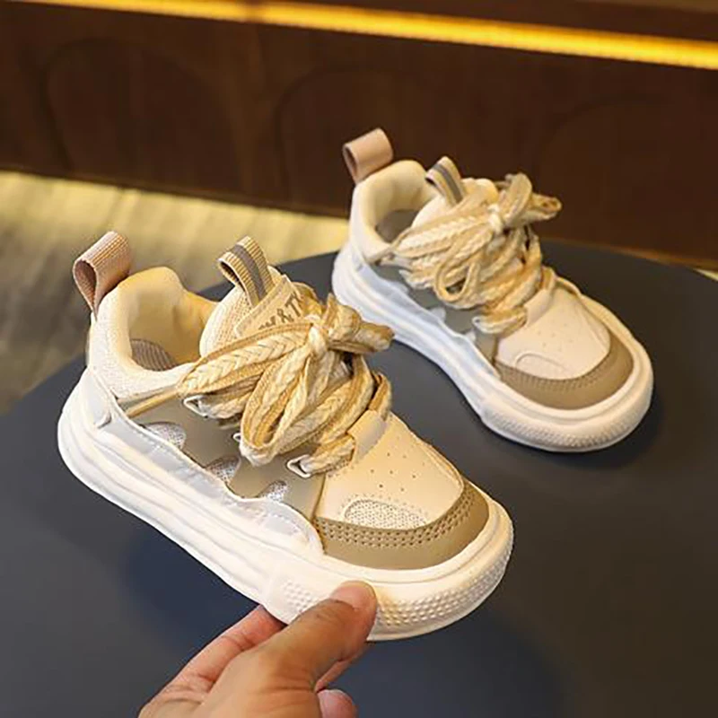 Sepatu olahraga anak, sepatu olahraga musim semi anak perempuan anak laki-laki dapat bernafas Sneakers untuk anak-anak, sepatu lari luar ruangan, sepatu balita flat Frenulum