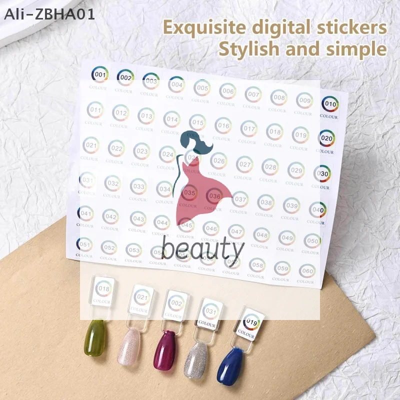 With Number Stickers For Nail Salon Premium Acrylic Nail Color Plate Magnet Nail Tips Display Board Comparison Color Card