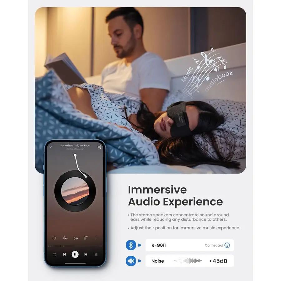 Eyeris Shift, Eye Massager with Heat Eye Massager amp Sleep Mask for Migraine, Birthday Gifts for Women Men Mom Dad, Face Head T