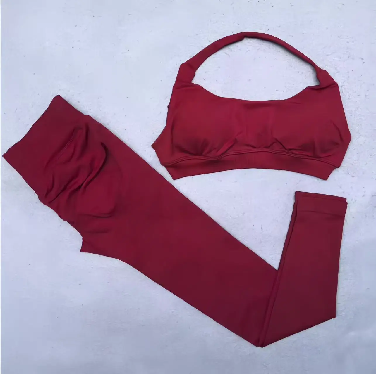 

2PCS Sports Bra Women's Set Professional Fitness Tank Top Bra Shockproof Running Leggings Yoga Suit Beautiful Back Bra Clothing