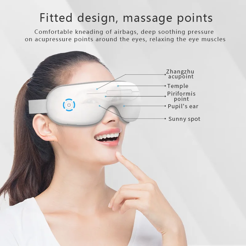 Eye massager bluetooth music eye care device air pressure massage heat intelligent eye massager gift