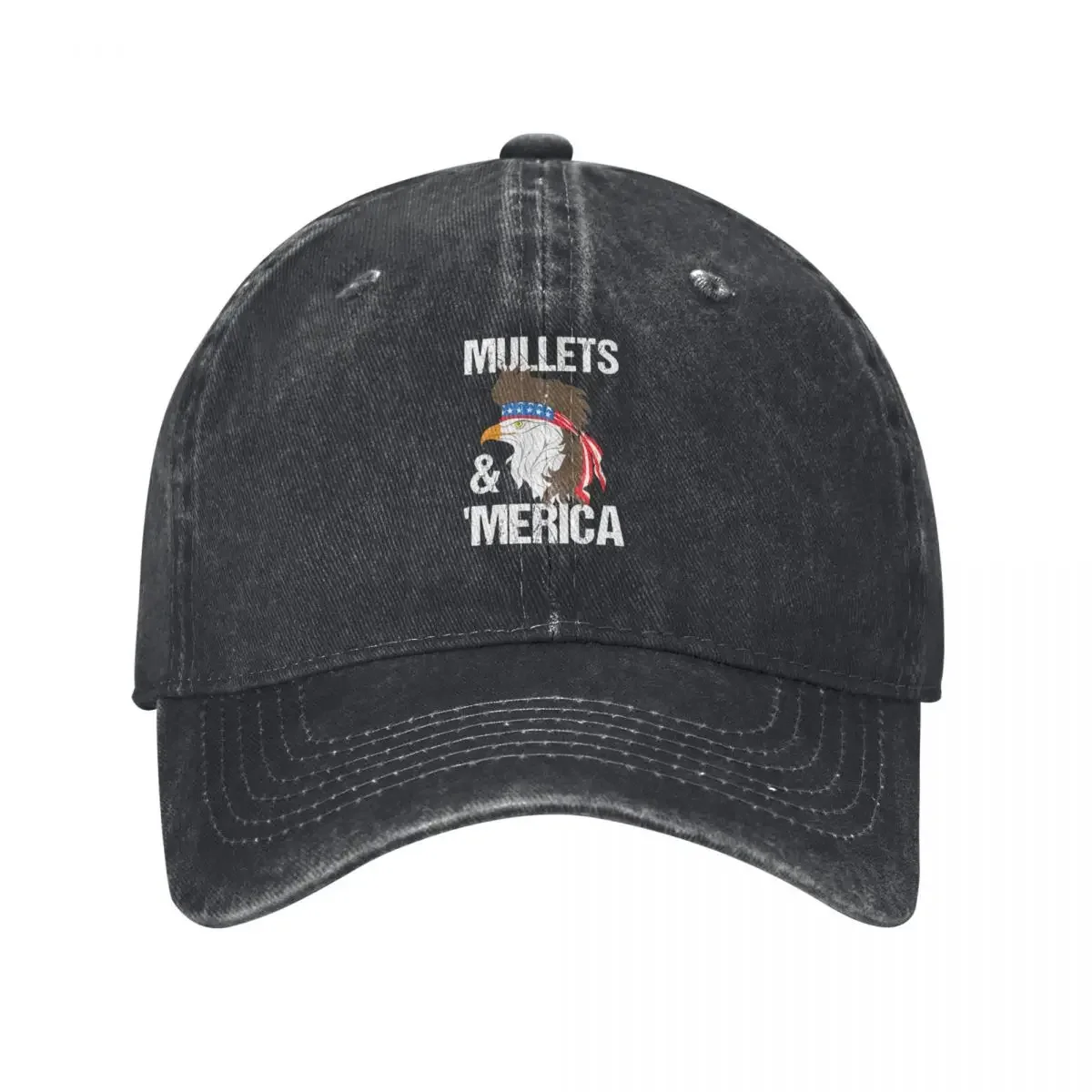 Mullets And Merica Eagle Mullet, Funny Redneck Mullet Gift Baseball Cap black Designer Hat Women's Hats Men's