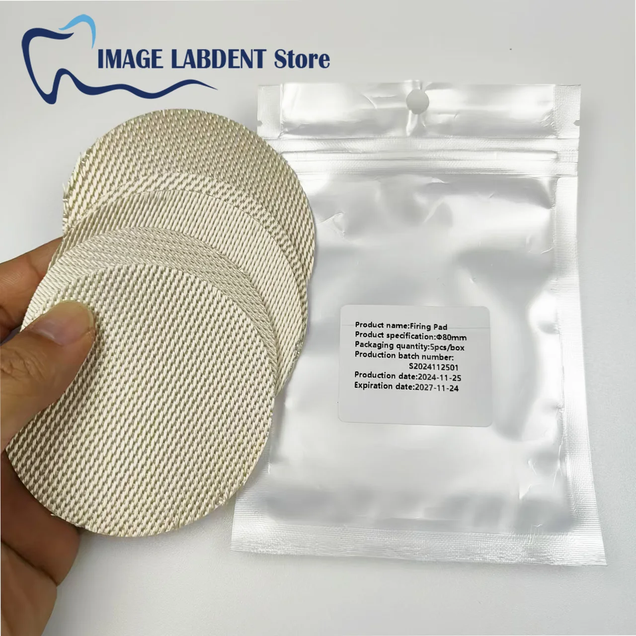 Dental Firing/Sintering Pad 5pcs Dentals Lab Material Zirconia Ceramics Sintered Mat 5pcs/Bag